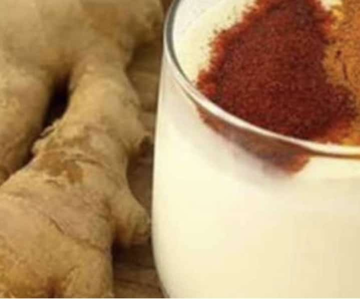 I drink this drink before bed: Add ginger to a glass of kefir