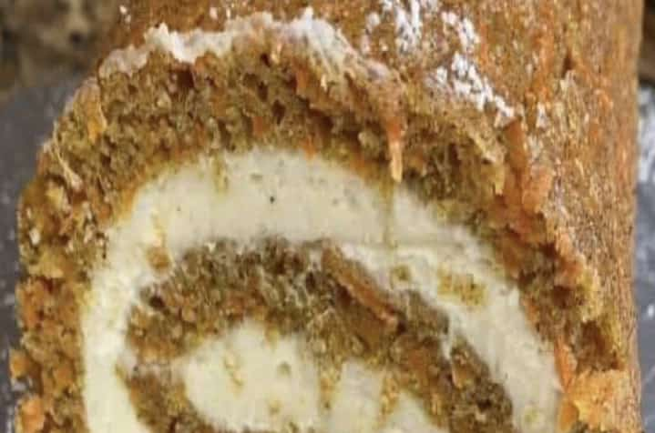 Carrot cake with cream cheese frost