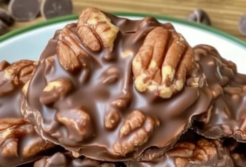 Chocolate Pecan Turtle Clusters