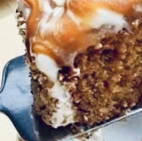 Caramel-Glazed Carrot Cake with Cream Cheese Frosting