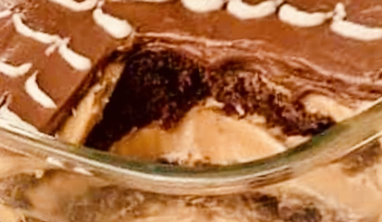 Chocolate and Caramel Cream Layered Dessert