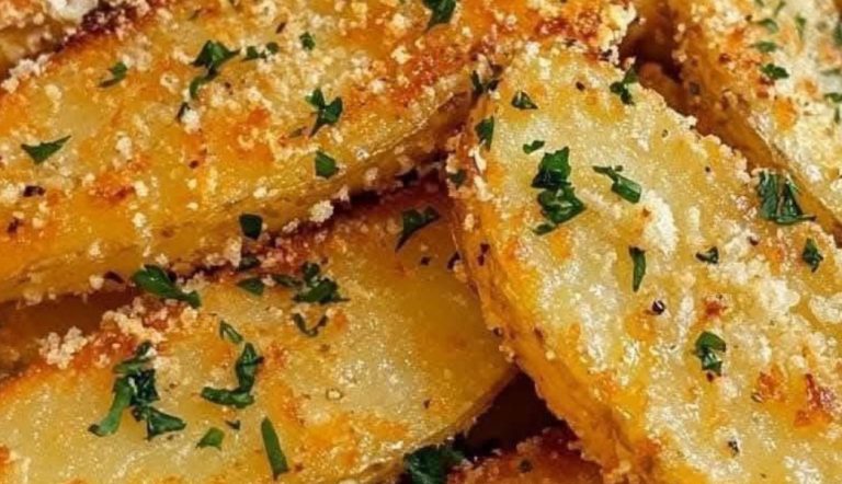 Best Baked Garlic Parmesan Potato Wedges Recipe