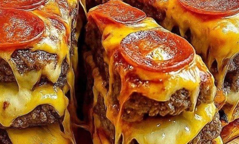 Ultimate Double Cheeseburger Pizza Stack